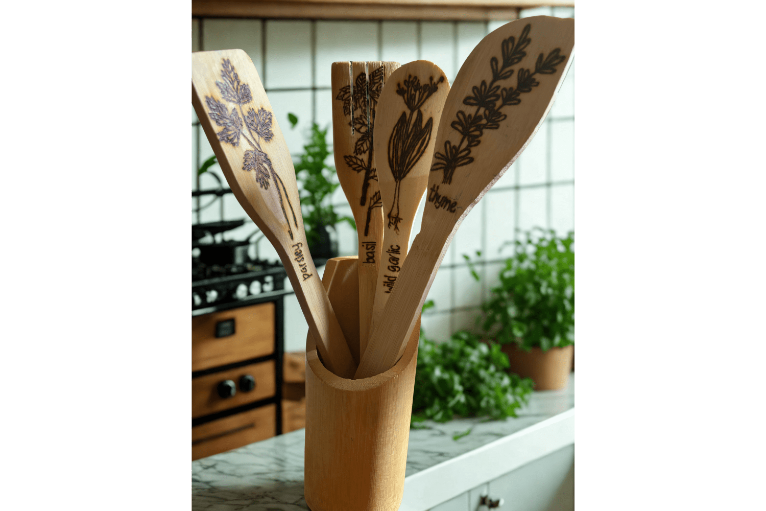 Wooden Spoons "Herbs"