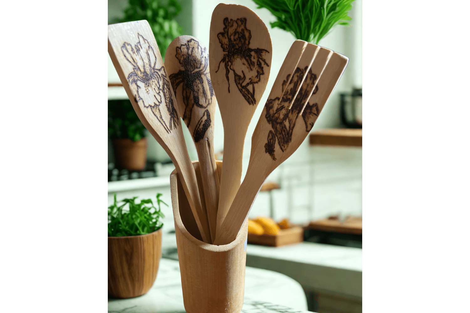 Wooden Spoons "Flowers"